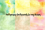 Seamless watercolor backgrounds set, a Pattern Graphic by Lososenok (Thumbnail 3 of 7)