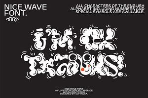 Nice Wave Font. Fun Display Typeface