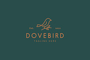 Dove Bird Perched on a Branch Logo, a Branding & Logo Template by Signatoro (Thumbnail 1 of 2)