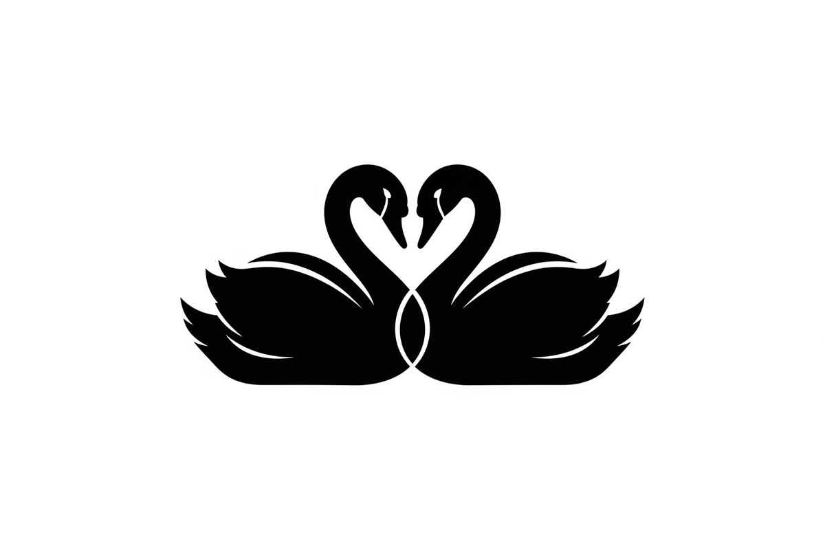 Swan Love Silhouette SVG Bundle, an Illustration by Designs_River (Photo 4 of 31)