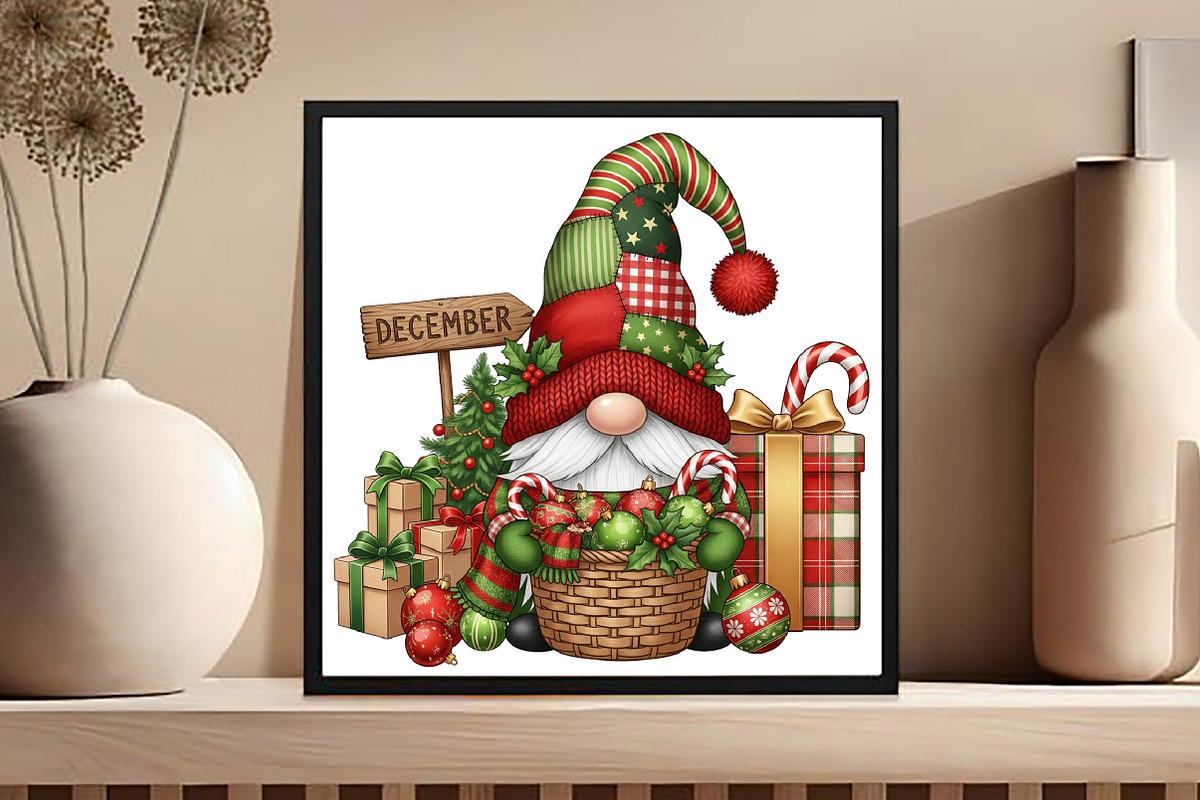 Christmas Gnome PNG, an Illustration by Black Bird Studio (Photo 4 of 4)