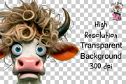 Comics Cow Clipart Bundle, a Graphic by Clipart Bloom (Thumbnail 11 of 12)