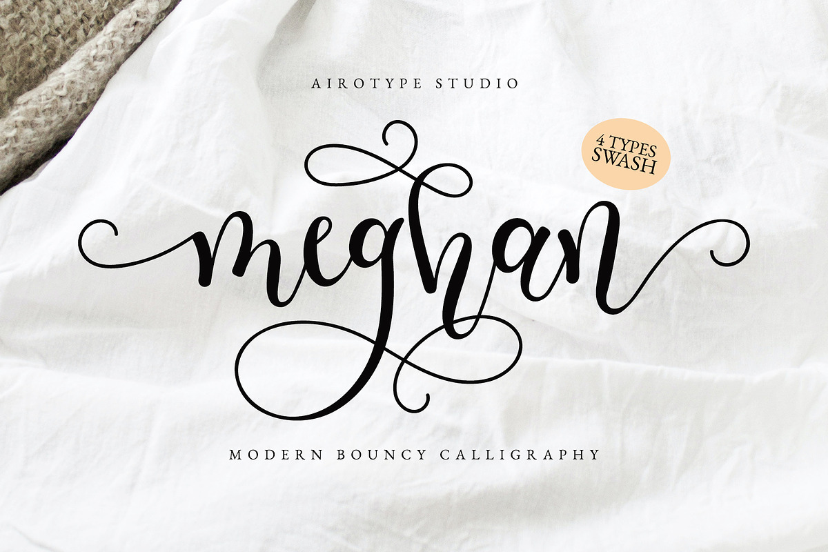 Meghan - Bouncy Script Font, a Script Font by Airotype (Photo 1 of 12)