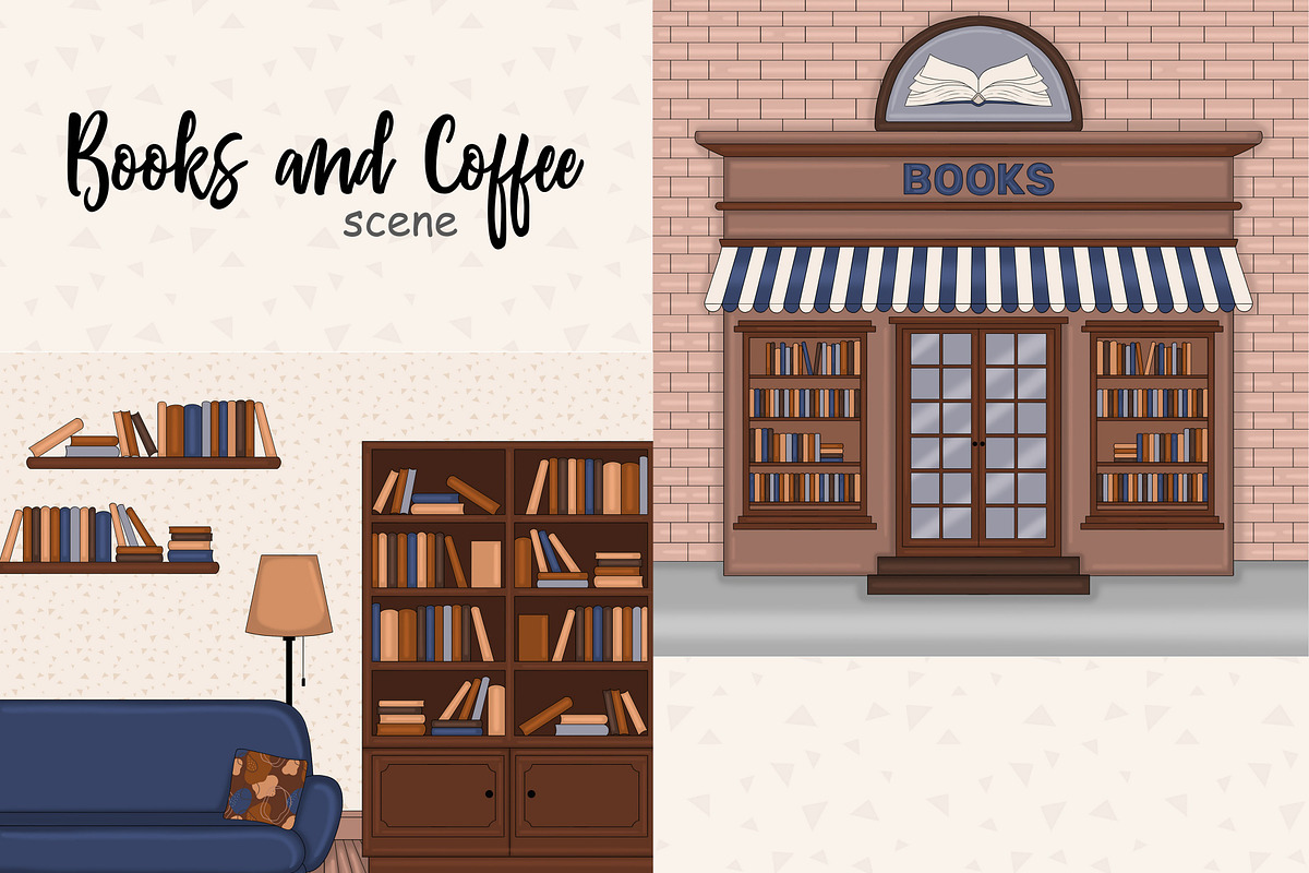 Library Interior Illustration, an Education Illustration by GlamArtZhanna (Photo 1 of 3)