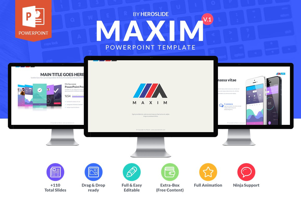 Maxim , Business Powerpoint Template, a Presentation Template by MeemSlide (Photo 2 of 6)