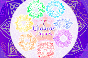 Watercolor chakra clipart