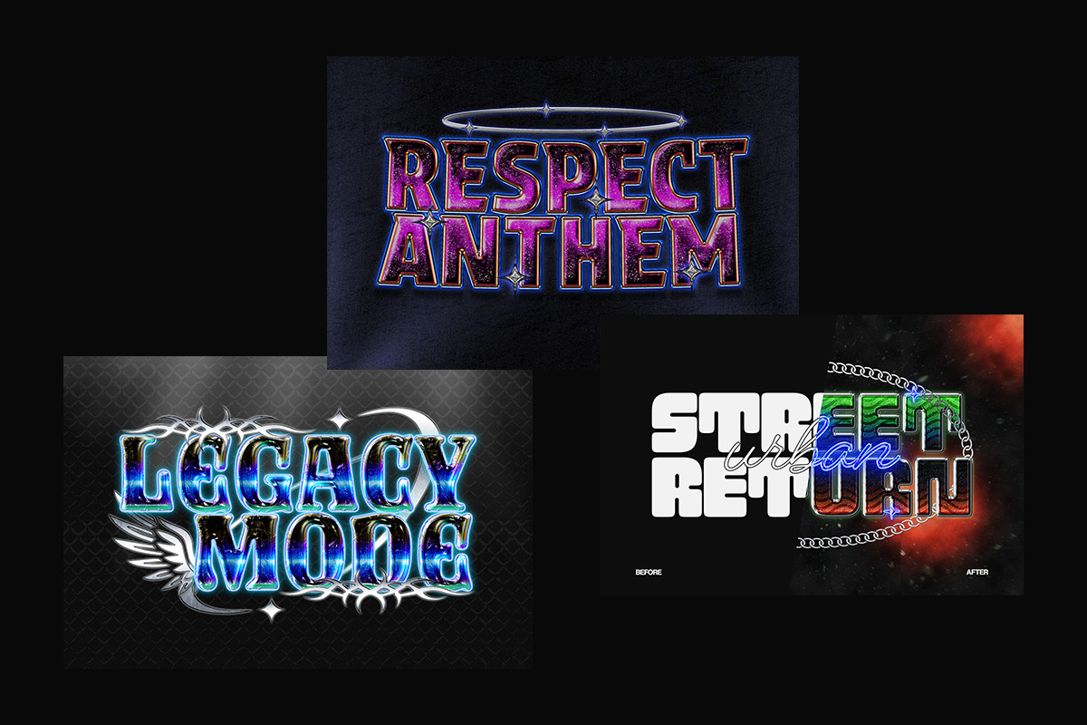 Chrome Urban Gothic Text Effect, a Layer Style Add-On by Matsero (Photo 2 of 4)