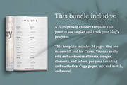 Blog Planner Canva Template, a Stationery Template by Studio Sugoi (Thumbnail 2 of 8)