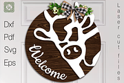 Welcome Round Sign. SVG Laser cut, a Templates & Theme by Lerina Art (Thumbnail 1 of 2)