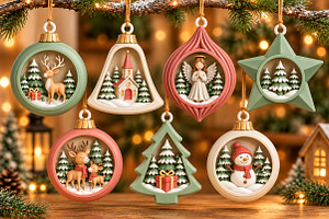 Christmas Ornament STL Bundle