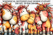 Whimsical Mother's Day Horse Clipart, an Illustration by Canvas Craft (Thumbnail 1 of 7)