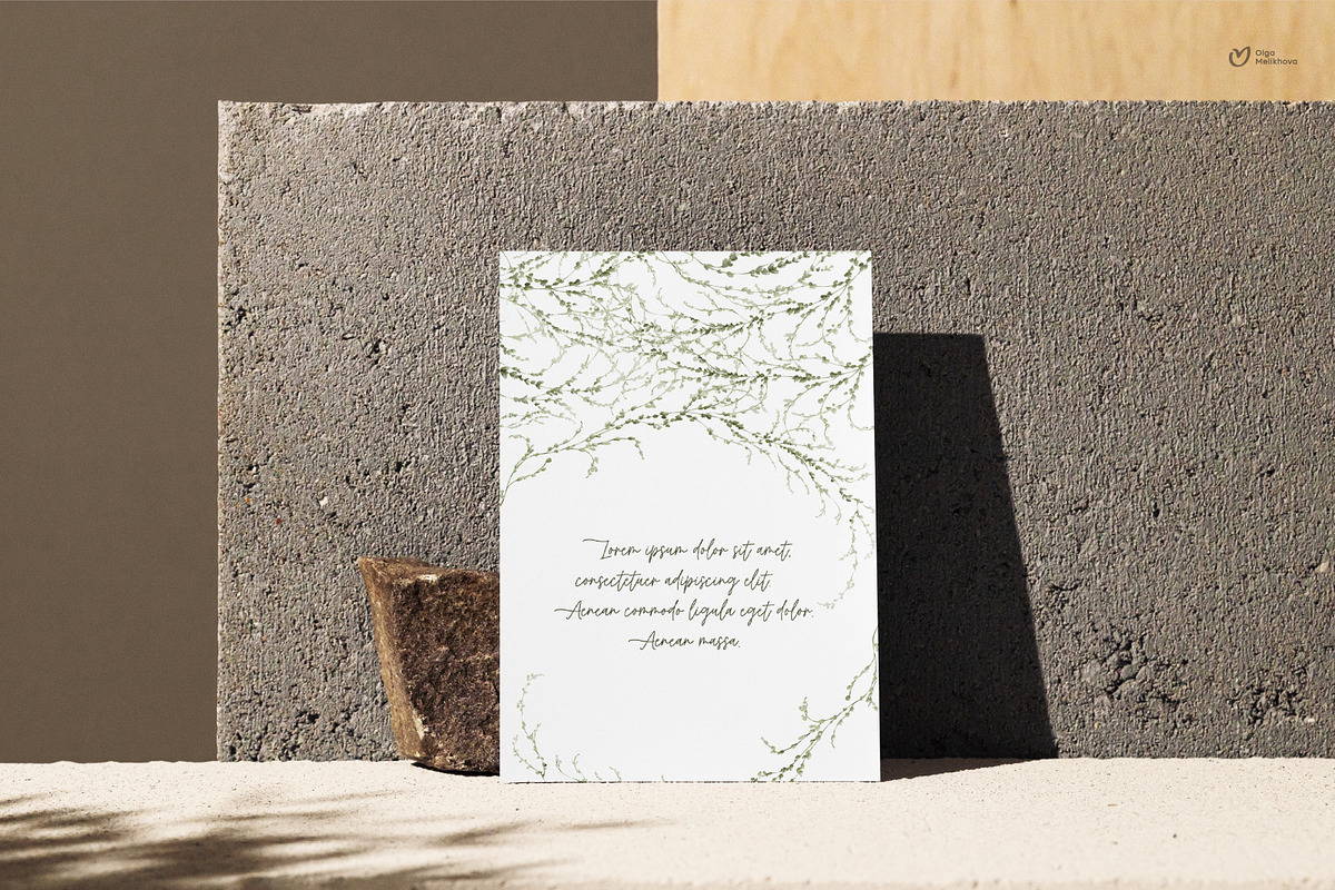 Spring greenery, floral cliparts, a Texture Illustration by ollalya (Photo 7 of 14)