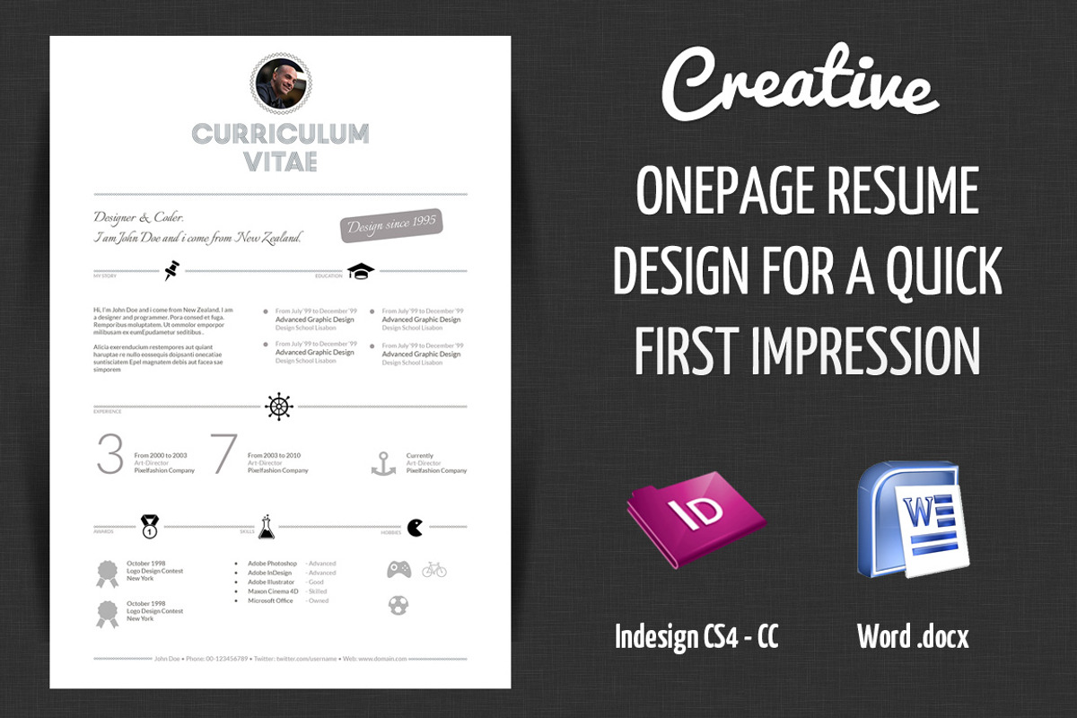 Creative Resume, a Resume Template by GoodDesignCreation (Photo 1 of 3)