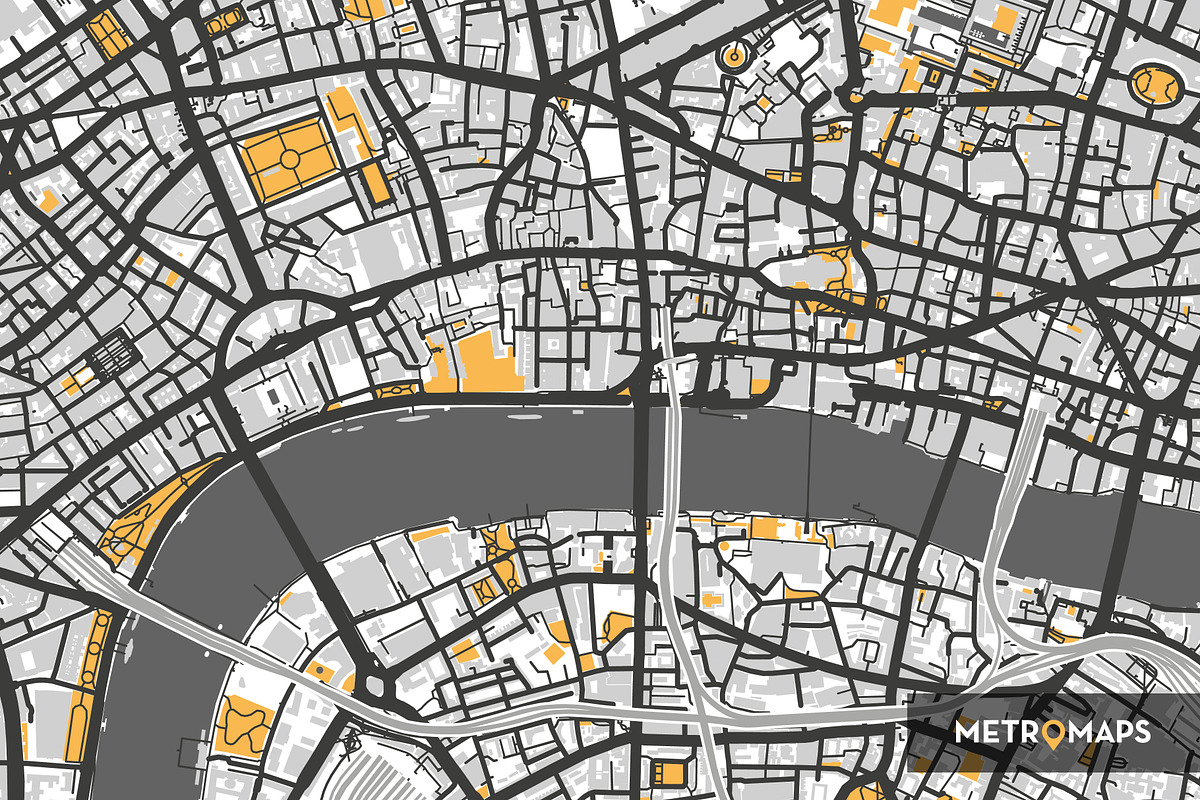 London Map – Regular Yellow, an Illustration by MetroMaps (Photo 2 of 3)
