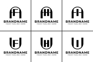 Letters AF AH AI UF UH UI Logo, a Branding & Logo Template by Pray Art Design Studio