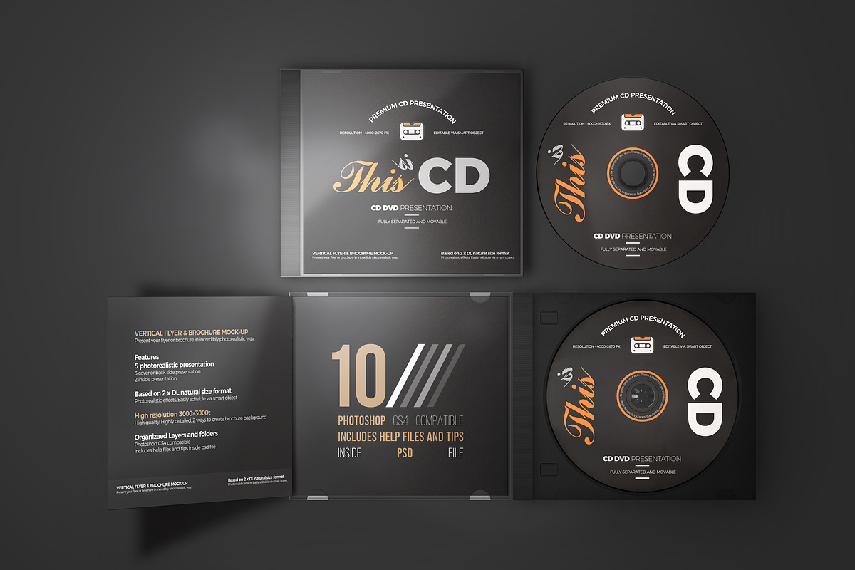 CD/DVD Album Mock-up 4, a Product Mockup by Nevada63 (Photo 4 of 4)