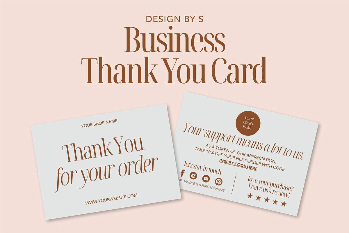 Business Thank You Card, a Card Template by Strange Gaze Studios (Photo 1 of 2)