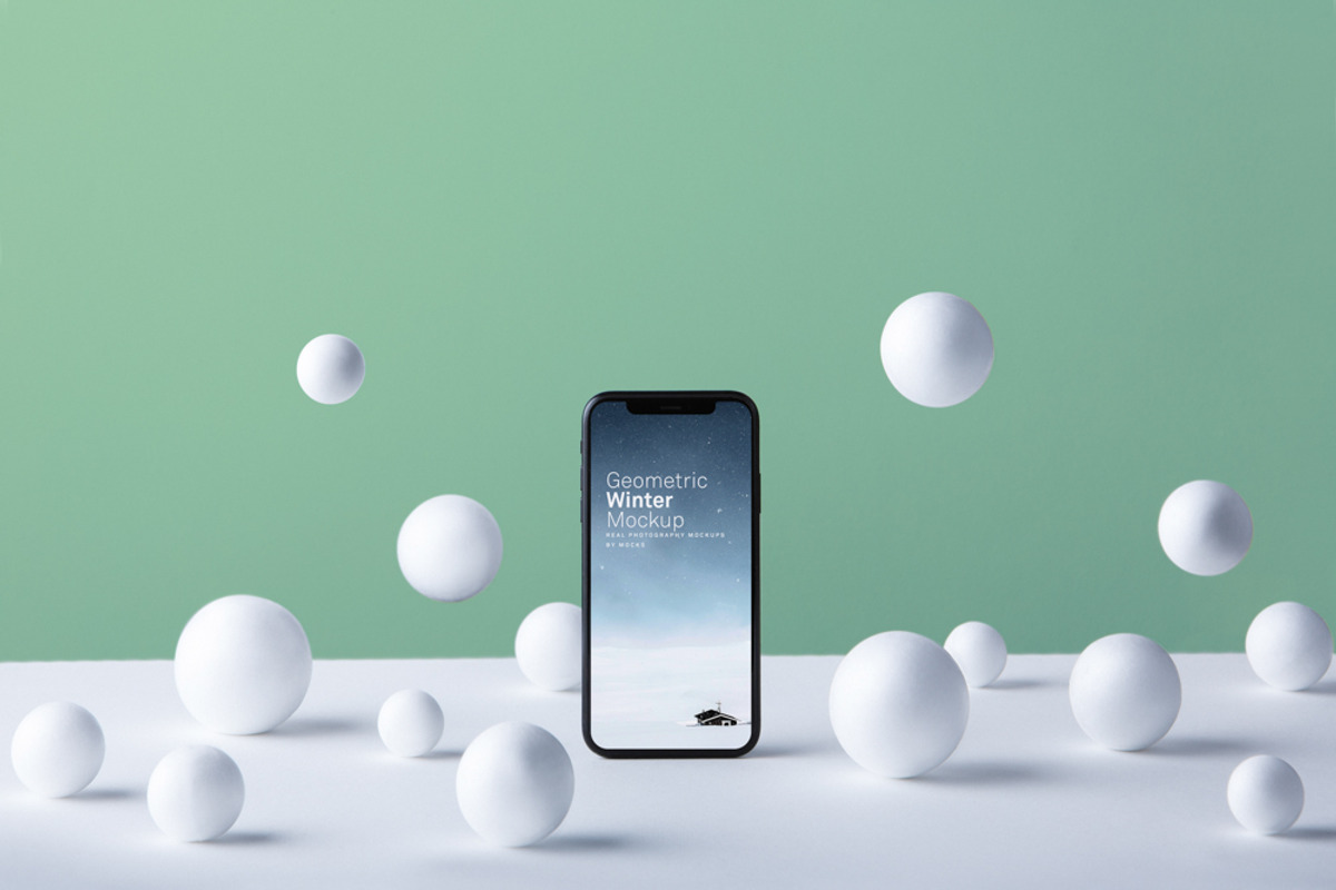 Phone Winter Mockup Set, a Product Mockup by Mockura (Photo 5 of 6)