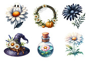Daisy Flower & Halloween Clipart, an Illustration by Daily.Designs (Thumbnail 4 of 5)
