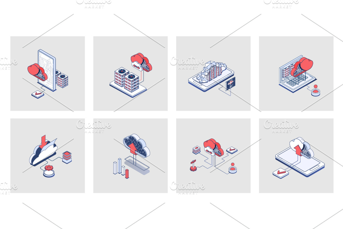 240 Isometric Icons, an Icon by alexdndz (Photo 6 of 31)
