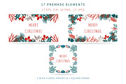 Christmas & Winter Floral collection, a Decorative Illustration by VectoriyA (Thumbnail 6 of 8)