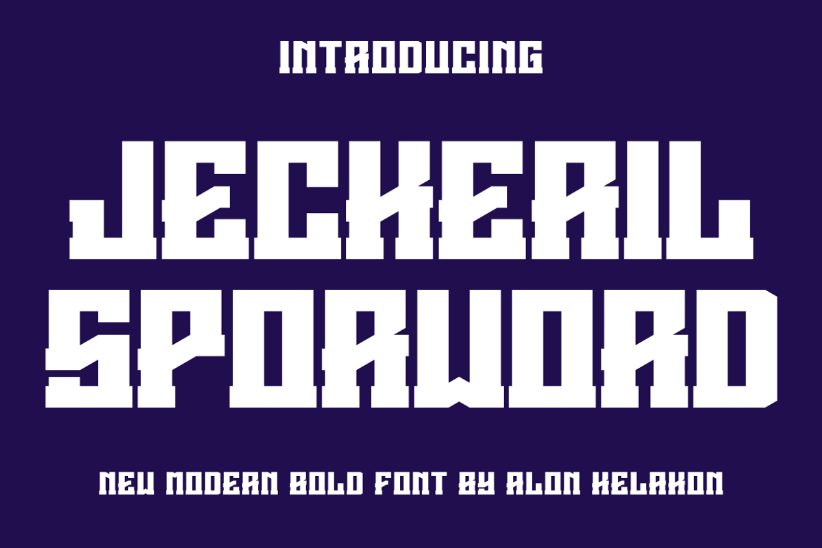 Jeckeril Sporword, a Serif Font by alon kelakon (Photo 1 of 5)