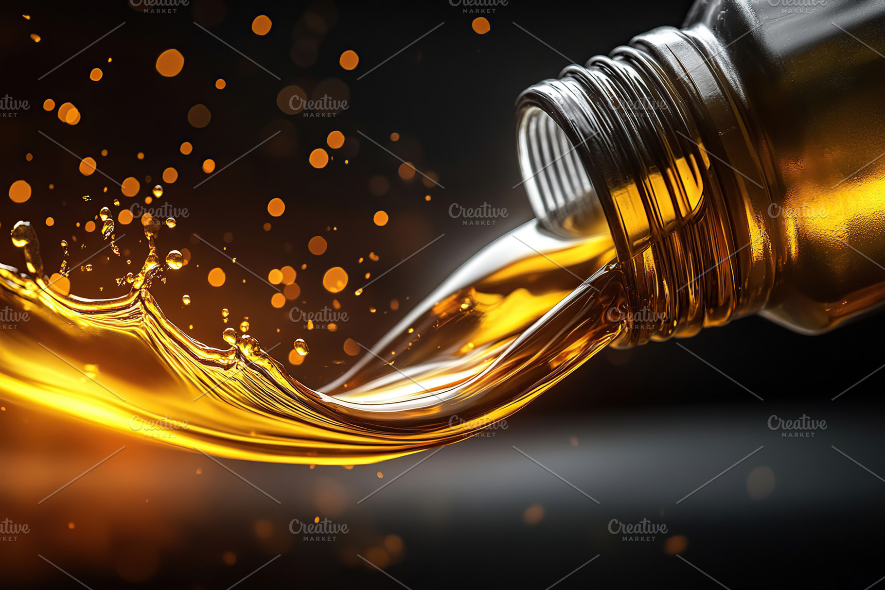 Pouring oil lubricant from a bottle, a Background Photo by AlyaAnd