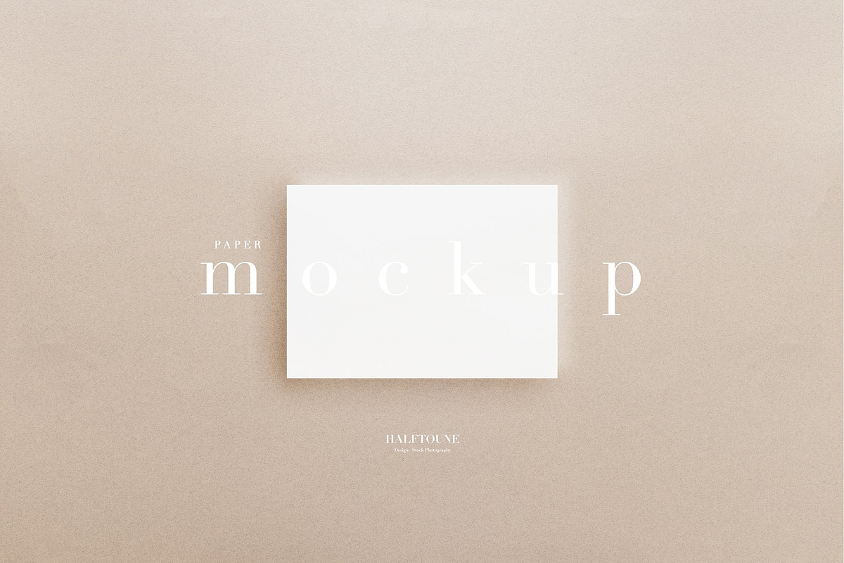 Beige 5x7 Card Mockup Bundle, a Graphic by HALFTOUNE (Photo 5 of 7)