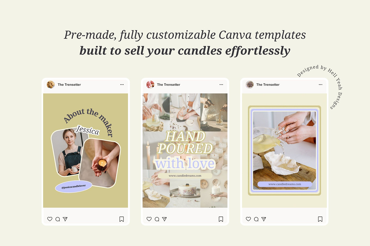 Candle Maker Instagram Post Template, a Social Media Template by Hell Yeah Designs (Photo 10 of 10)