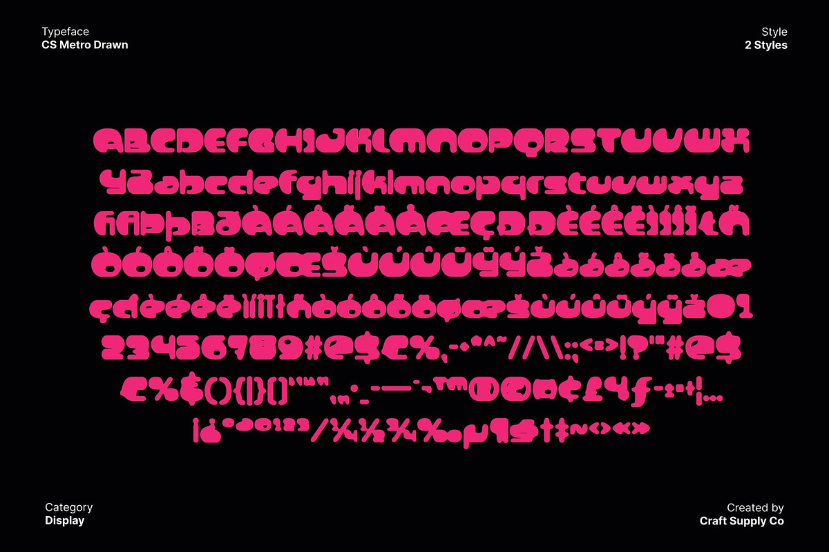 CS Metro Drawn, a Sans Serif Font by Craft Supply Co. (Photo 8 of 8)