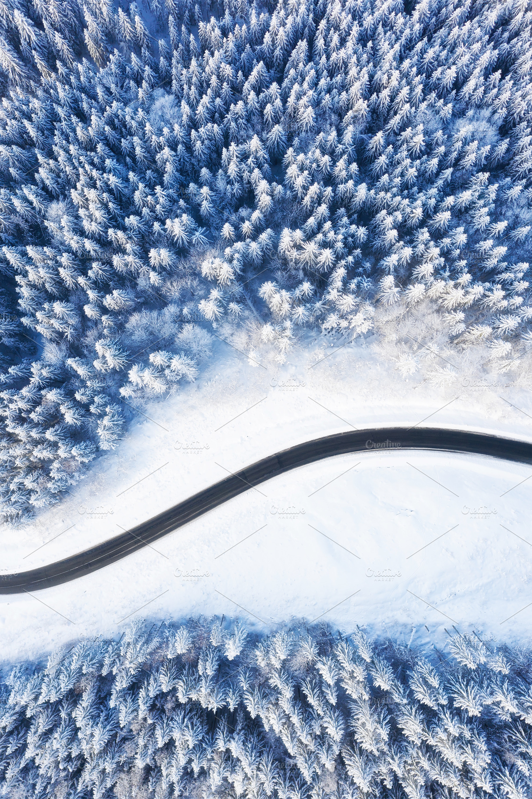 Winter landscape from air, a Nature Photo by Landscape and travel