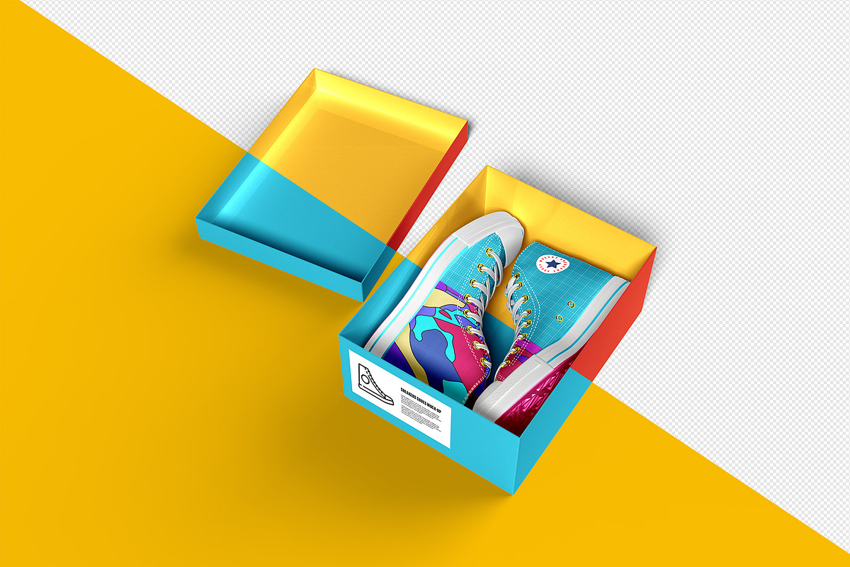 Sneakers Shoes Mockup - 9 views, a Packaging Mockup by Illusiongraphic (Photo 16 of 28)