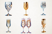 Cheers to New Year Champagne Glass C, an Illustration by RobertsArt (Thumbnail 2 of 5)