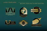 Art Deco Logo Templates Vol 2, an Object Graphic by Wingsart Studio (Thumbnail 2 of 4)