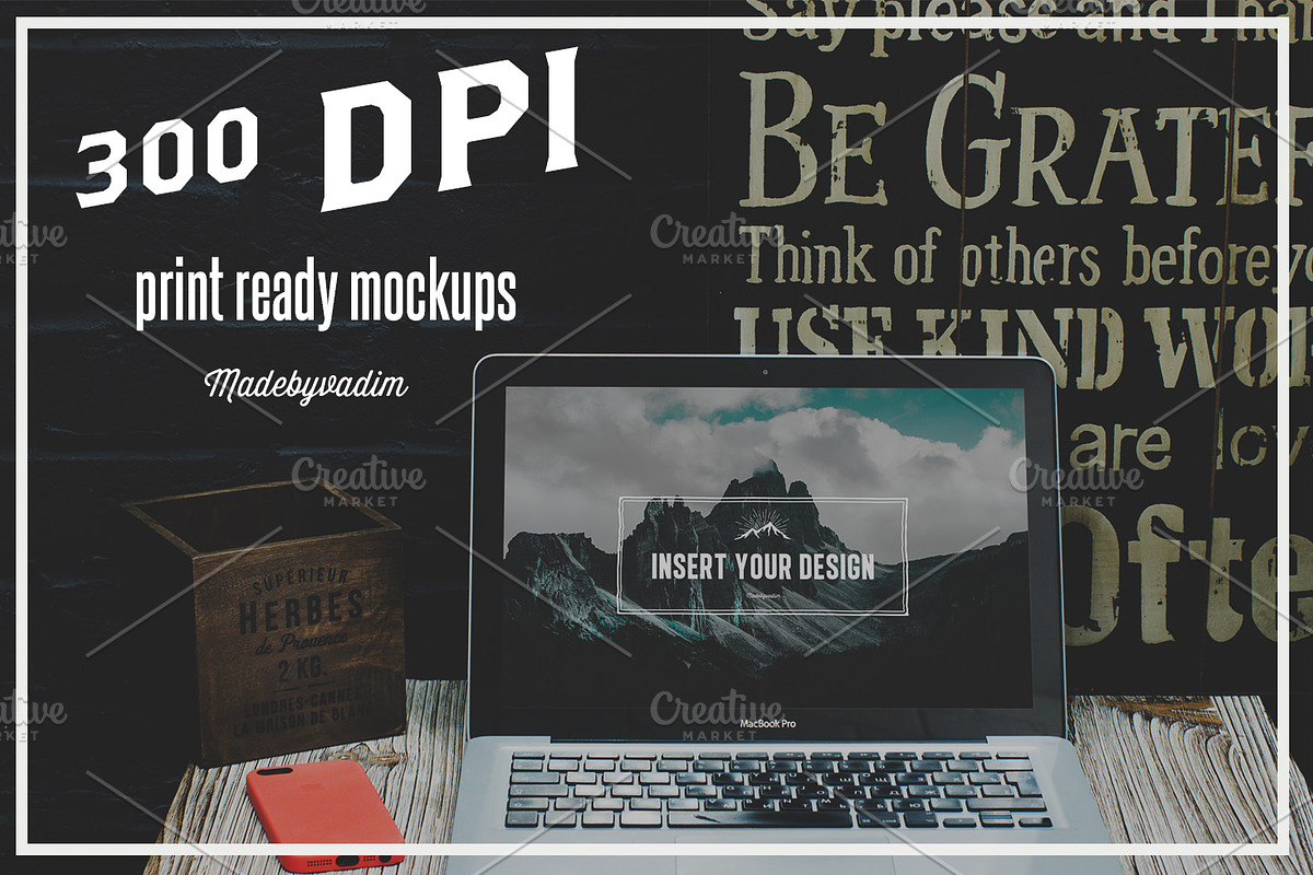 20 iMac & Macbook screen mockups, an iPhone Mockup by Madebyvadim (Photo 2 of 5)