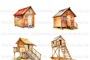Chicken Coop Clipart, Baby Chick PNG, an Animal Illustration by BrushstrokeArtGB (Thumbnail 6 of 9)