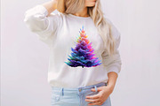 Colorful Christmas Tree Clipart  Bun, an Illustration by SVGArt (Thumbnail 7 of 8)