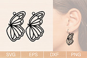 Butterfly Earrings Laser Cut Bundle, an Object Graphic by jannatulpakhi (Thumbnail 2 of 8)