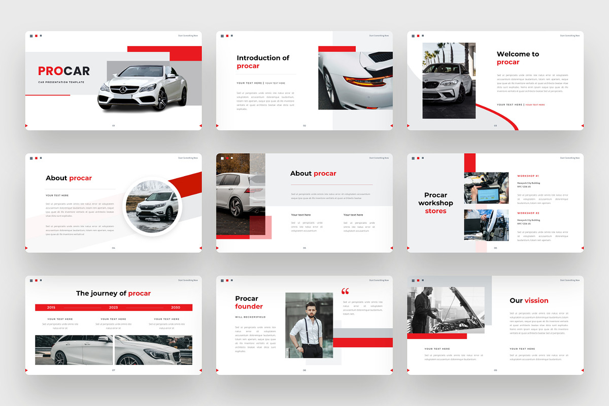 Procar - Car vehicle Google Slides, a Presentation Template by BeadyLab (Photo 2 of 6)