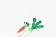 watercolor vegetable hand paint food, a Food Illustration by Eomoiart (Thumbnail 2 of 2)