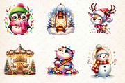 Twinkling Lights Christmas Clipart, a Work Illustration by Dream Creation (Thumbnail 2 of 6)