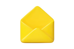 3d open mail envelope icon, an Object Illustration by ModVector
