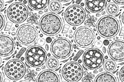 Pizza Vector Illustrations, a Food Illustration by Lubov Illustrations Shop (Thumbnail 5 of 5)