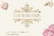 Save the Date Overlays, a Branding & Logo Template by sivVector (Thumbnail 1 of 6)