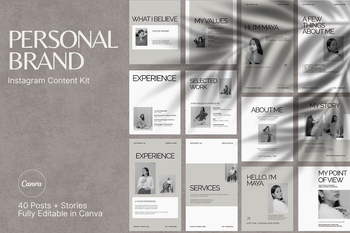 Personal Brand Content Kit, a Social Media Template by ShowUp! Studio (Photo 1 of 8)