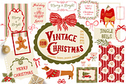 Vintage Christmas clipart & posters, an Object Graphic by Tani Kuzminka (Thumbnail 1 of 13)