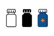 Medicine Bottle Icons, a Solid Icon by Artonix (Thumbnail 2 of 2)