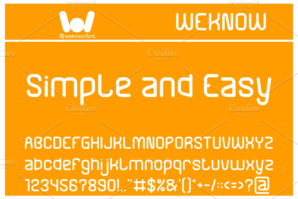 Simple and Easy font, a Sans Serif Font by weknow (Photo 1 of 8)