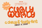 Curly Wurly | Retro Display Bubble, a Sans Serif Font by ana & yvy (Thumbnail 1 of 13)