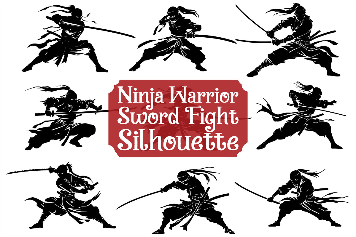 Ninja Warrior Sword Fight Bundle, an Illustration by yasushie